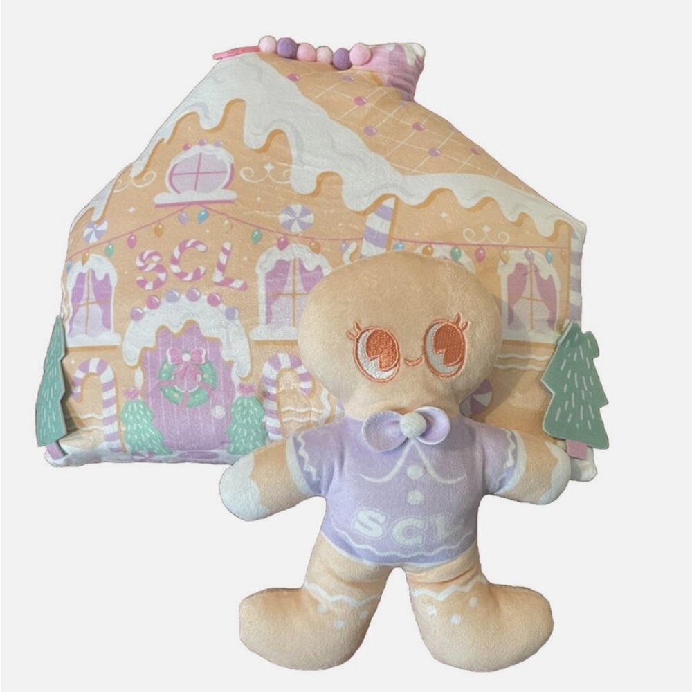 Stoney Clover Lane Gingerbread House Pillow Plush